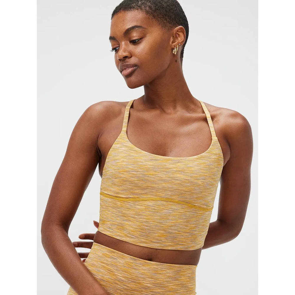 Outdoor Voices Freeform Flow Crop Top in Yellow, Women's Size Medium